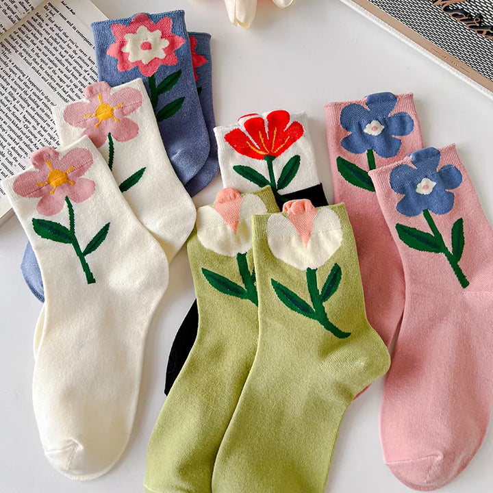Spring Flower Socks