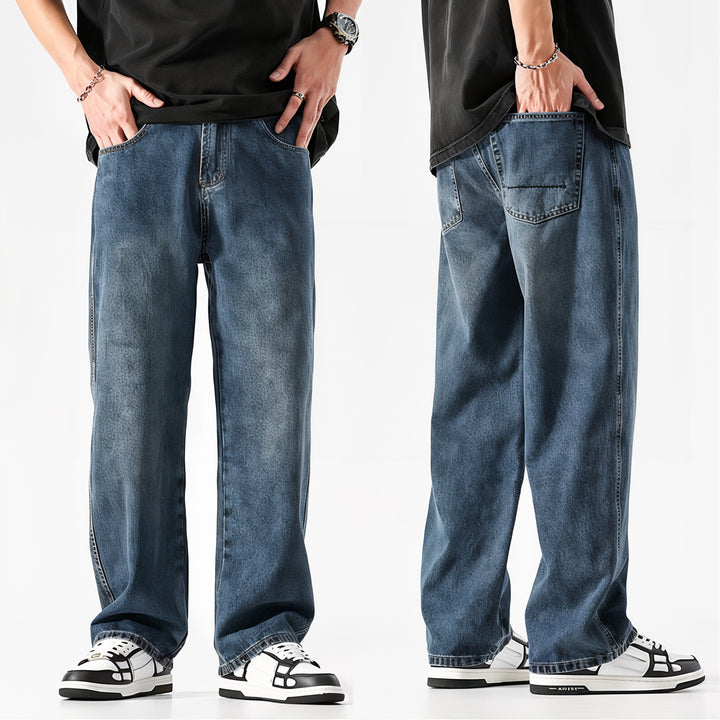 Durham Stonewash Straight-Leg Jeans