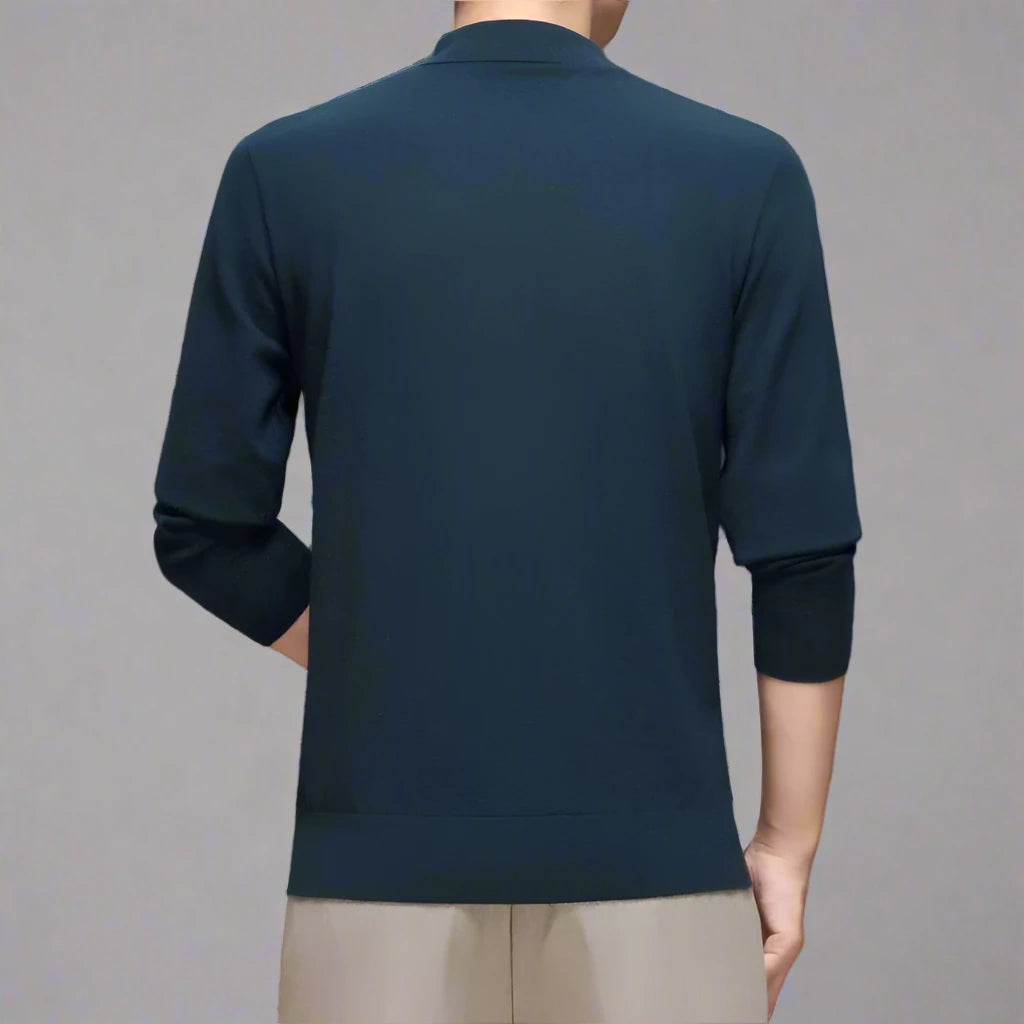 Verano - Wool Long Sleeve Polo Shirt