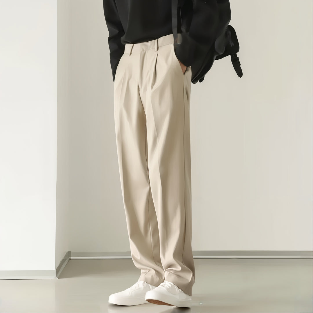 Donato Pleated Cotton Trousers