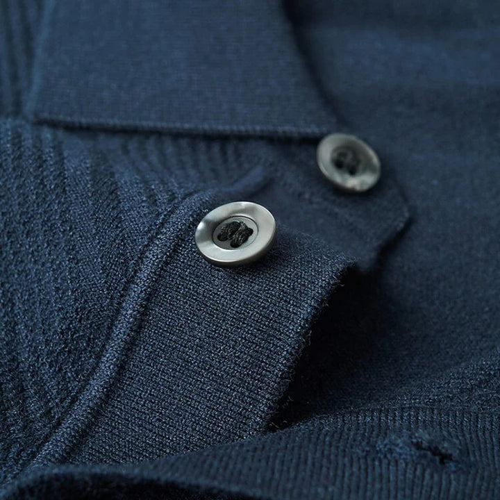 Verano - Wool Long Sleeve Polo Shirt