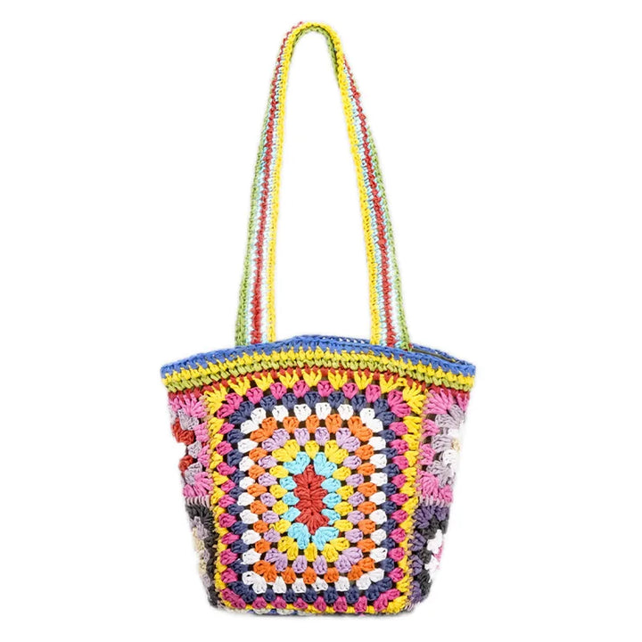 Rainbow Sunshine Woven Handbag