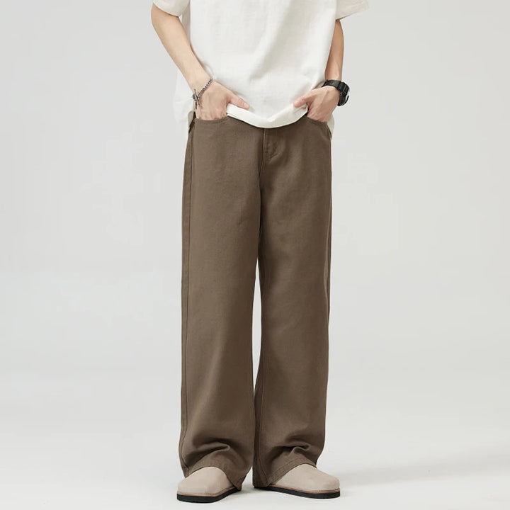 Alessio Wide Leg Cotton Trousers