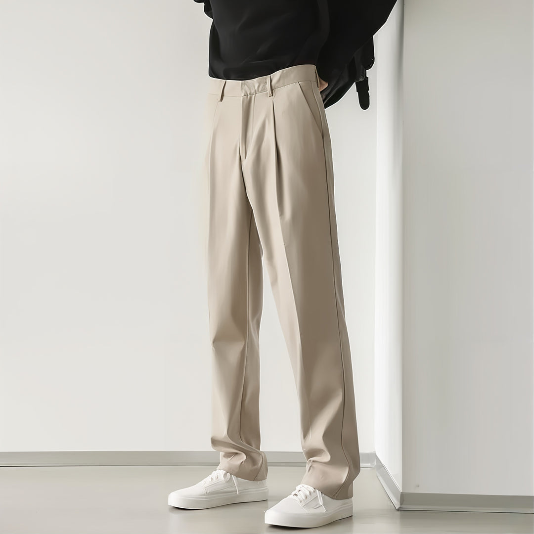 Donato Pleated Cotton Trousers