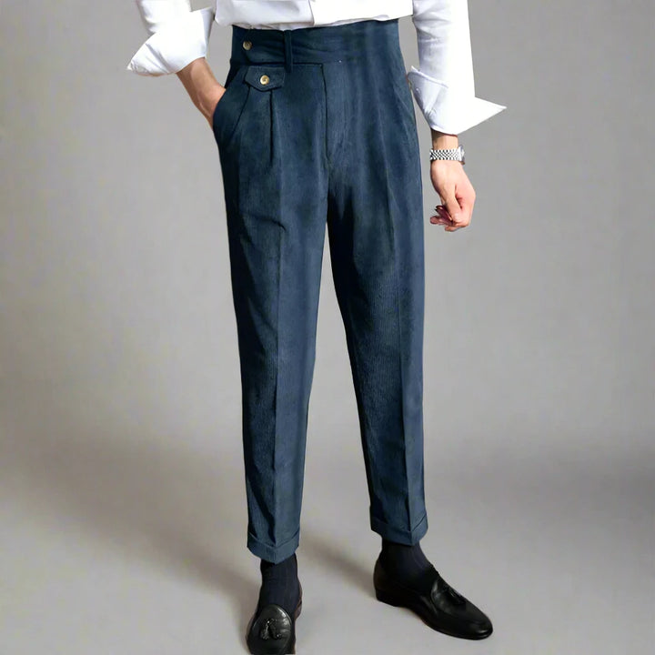 Langford Corduroy Pleated Trousers