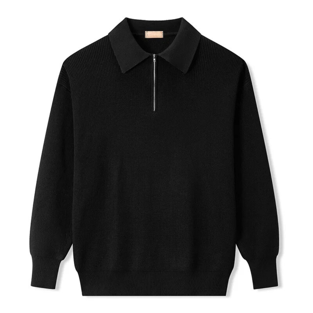 Vincenzo - Knitted Quarter Zip Sweater