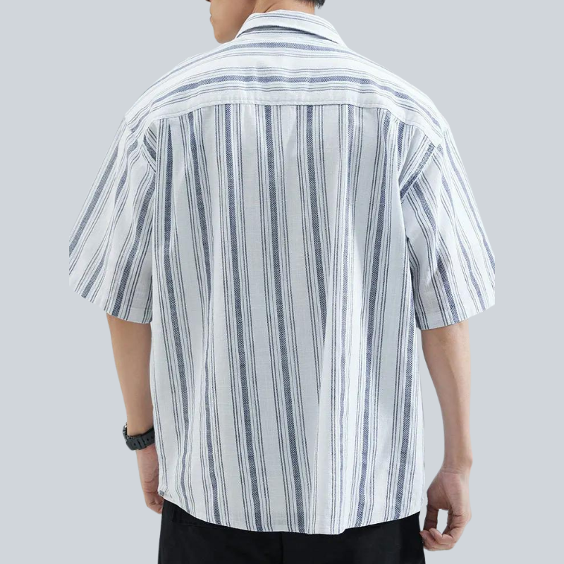 Harlan's Striped Linen Blend Shirt